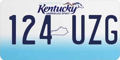 KY license plate 124UZG