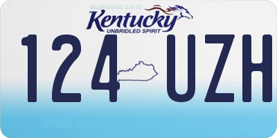KY license plate 124UZH