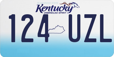KY license plate 124UZL