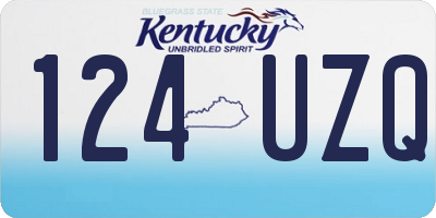 KY license plate 124UZQ