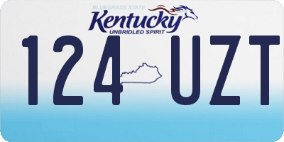 KY license plate 124UZT