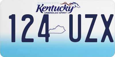 KY license plate 124UZX