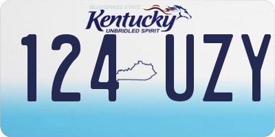 KY license plate 124UZY