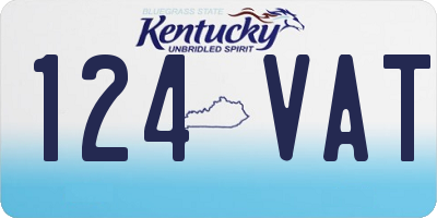 KY license plate 124VAT