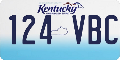 KY license plate 124VBC