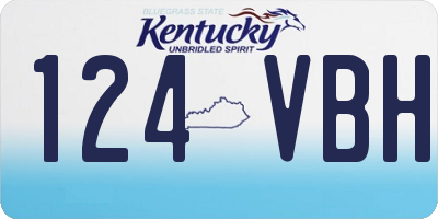 KY license plate 124VBH