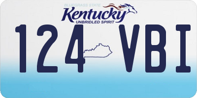 KY license plate 124VBI