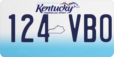 KY license plate 124VBO
