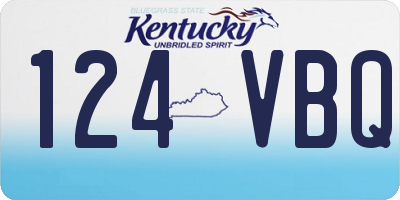 KY license plate 124VBQ