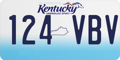 KY license plate 124VBV
