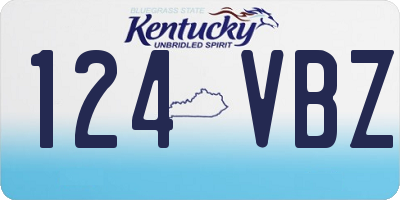 KY license plate 124VBZ