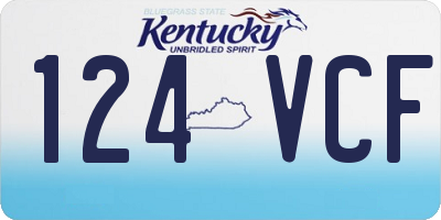 KY license plate 124VCF