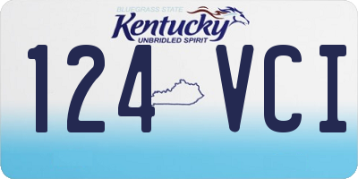 KY license plate 124VCI