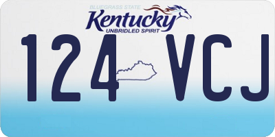KY license plate 124VCJ