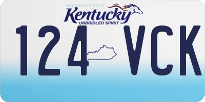 KY license plate 124VCK