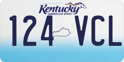 KY license plate 124VCL