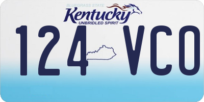 KY license plate 124VCO