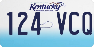 KY license plate 124VCQ