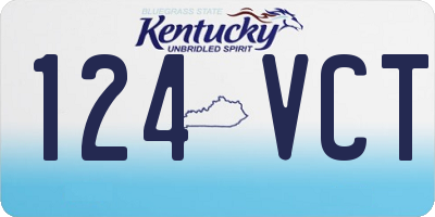 KY license plate 124VCT