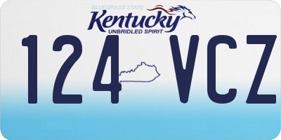KY license plate 124VCZ