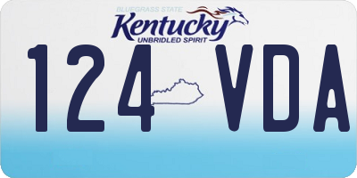 KY license plate 124VDA
