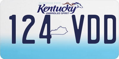 KY license plate 124VDD