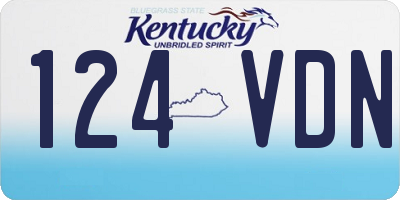 KY license plate 124VDN