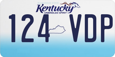 KY license plate 124VDP