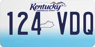 KY license plate 124VDQ