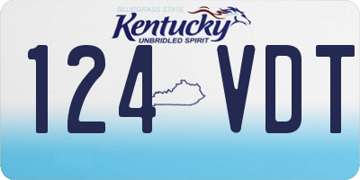 KY license plate 124VDT