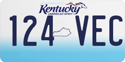 KY license plate 124VEC