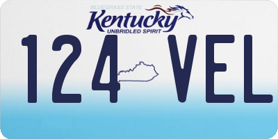 KY license plate 124VEL