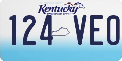 KY license plate 124VEO