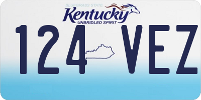 KY license plate 124VEZ