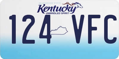 KY license plate 124VFC