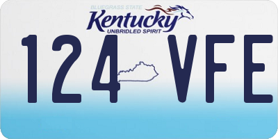 KY license plate 124VFE