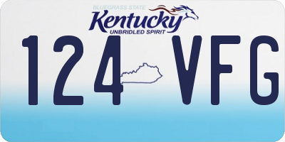 KY license plate 124VFG