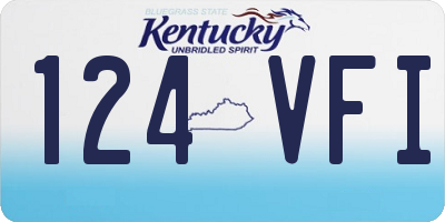 KY license plate 124VFI
