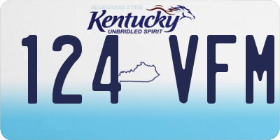 KY license plate 124VFM