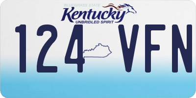 KY license plate 124VFN