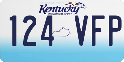 KY license plate 124VFP