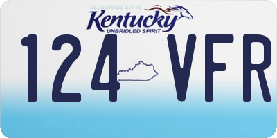 KY license plate 124VFR