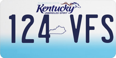 KY license plate 124VFS