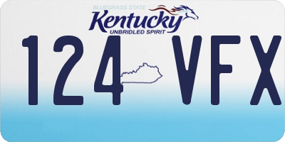 KY license plate 124VFX