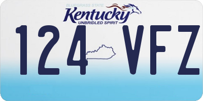 KY license plate 124VFZ