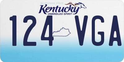 KY license plate 124VGA
