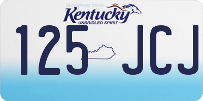 KY license plate 125JCJ