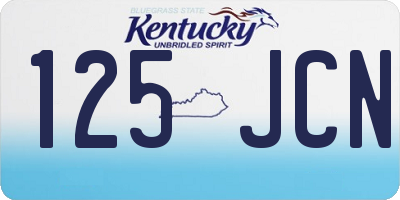 KY license plate 125JCN