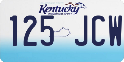 KY license plate 125JCW