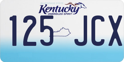 KY license plate 125JCX